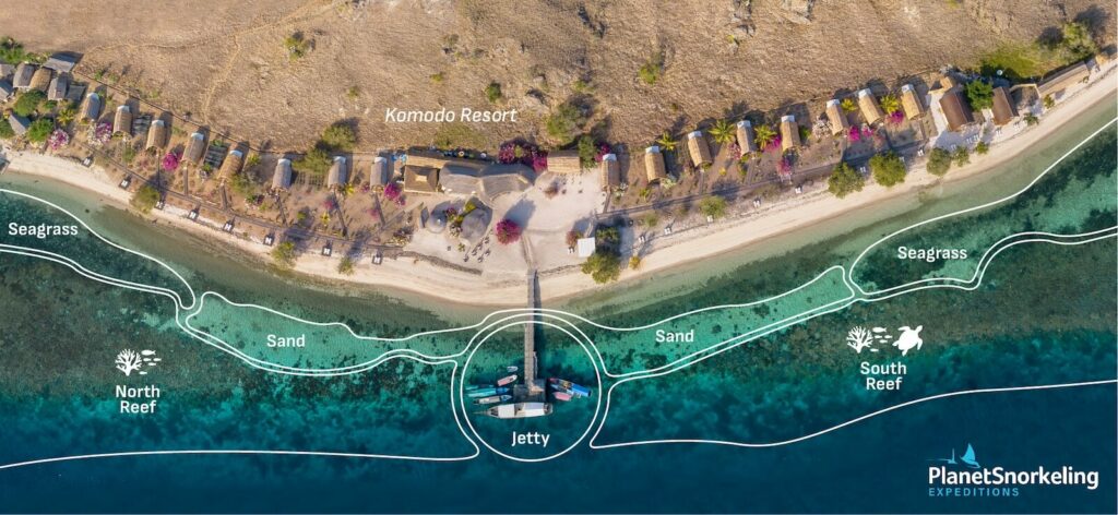 Komodo Resort House Reef Snorkeling Map