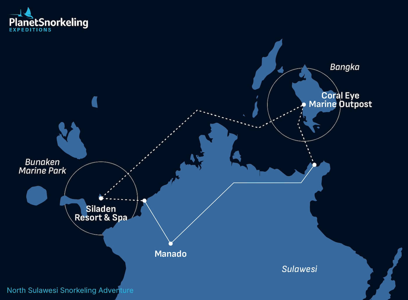 North Sulawesi Snorkeling Adventure Map