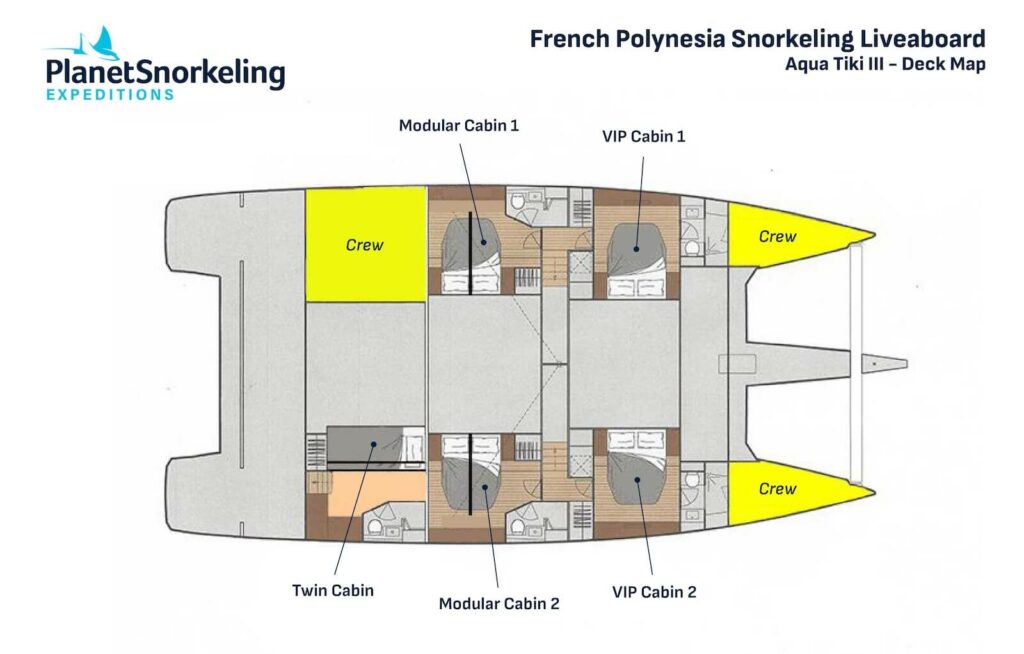 Aqua Tiki III Deck Map Planet Snorkeling