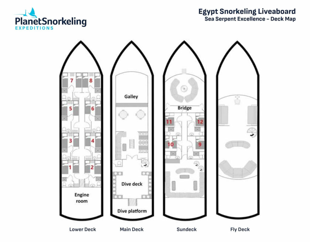 Sea Serpent Excellence Deck Map Planet Snorkeling