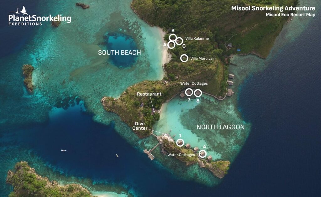 Misool Resort Map Planet Snorkeling